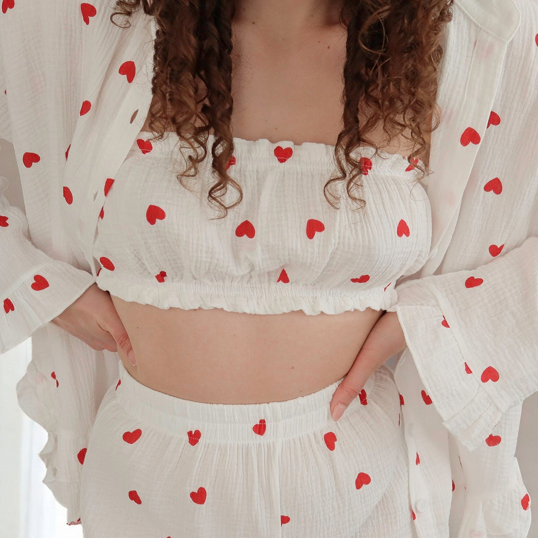 Lover's 3 PCS Cotton Pajama Set