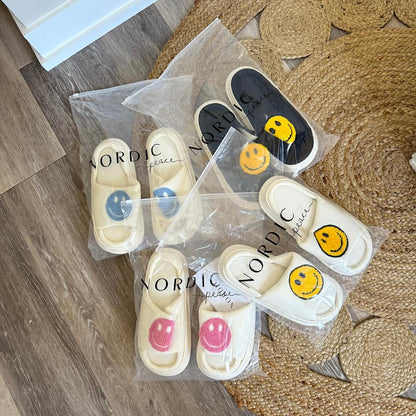Happy Face Platform Slides Sandals