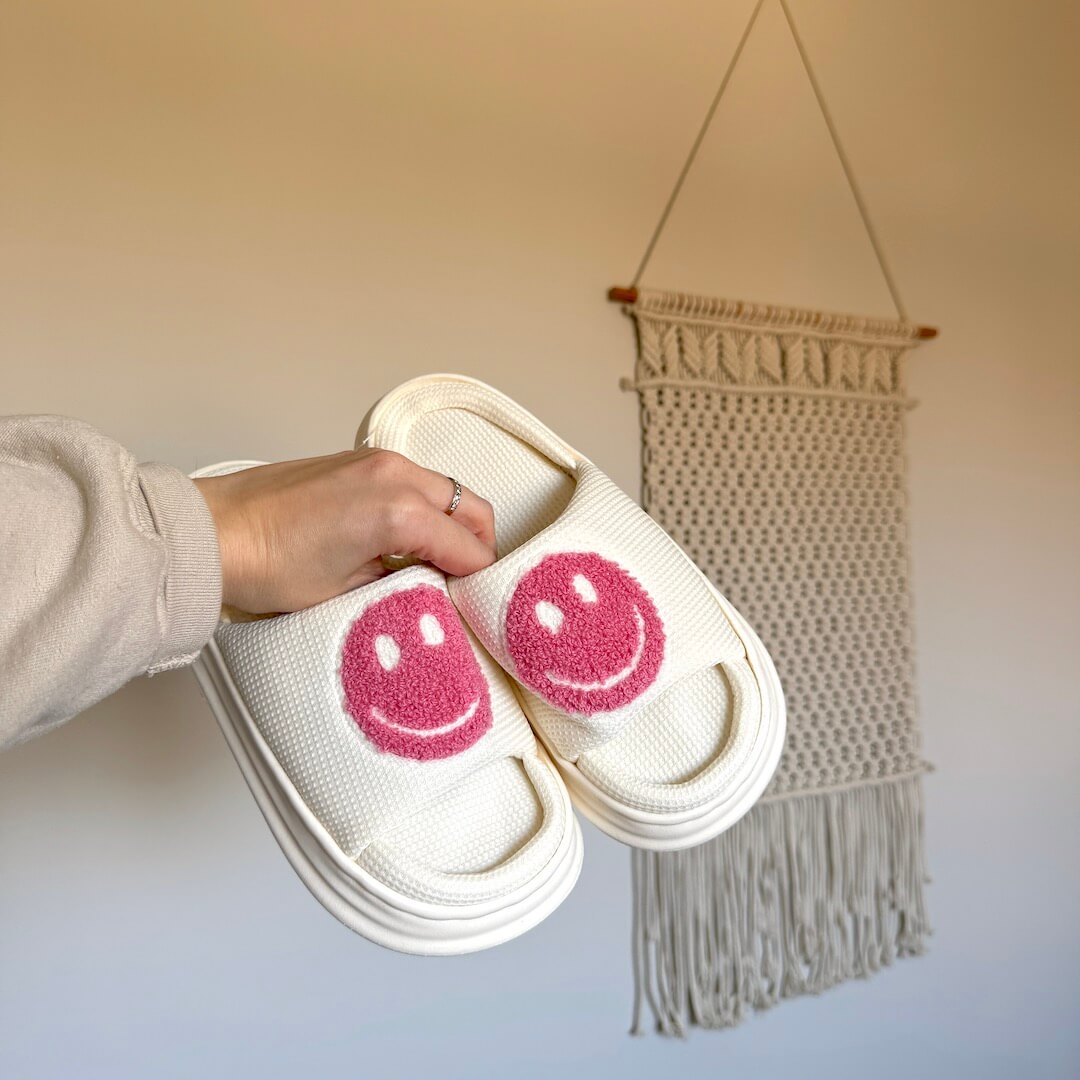 Happy Face Platform Slides Sandals