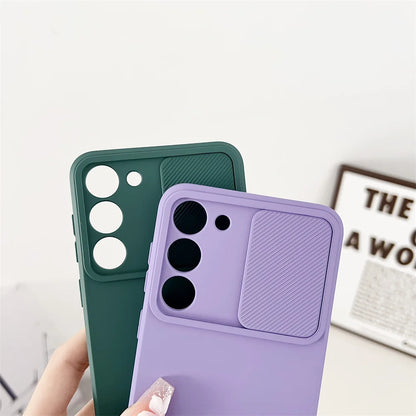 Slide Camera Protection Case Samsung S26 Edge S25 A16 A06 S24 S23 S22 S21 Ultra Plus Fe A34 A24 A14