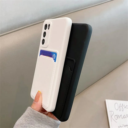 Tpu Soft Silicone Card Slot Wallet Case Samsung S26 S25 S24 S23 S22 S21 Fe Plus Ultra Note 20 A54