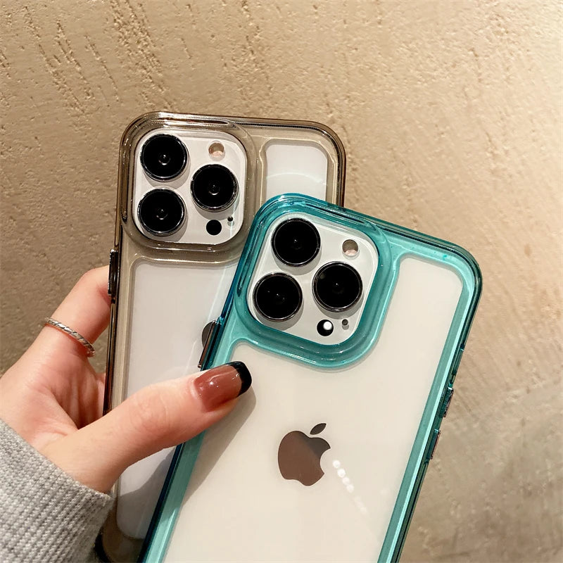 Transparent Shockproof Hard Acrylic Case Iphone 17 Air 16 E 15 14 13 12 Mini 11 Pro Xs Max X Xr 7 8
