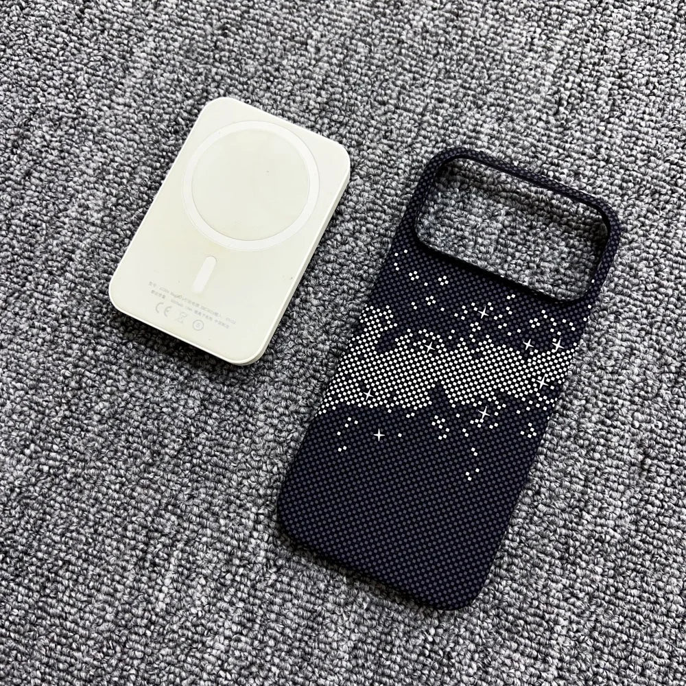 Ultra Slim Rugged Carbon Fibre Magnetic Case Iphone 17 Air 16 15 14 13 12 Pro Max Plus Frameless