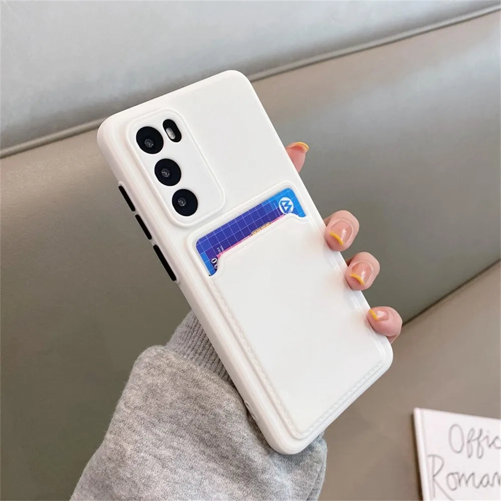Tpu Soft Silicone Card Slot Wallet Case Samsung S26 S25 S24 S23 S22 S21 Fe Plus Ultra Note 20 A54