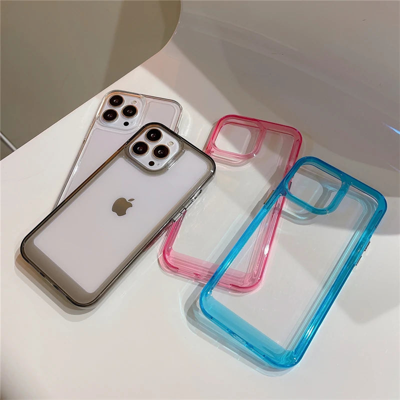 Transparent Shockproof Hard Acrylic Case Iphone 17 Air 16 E 15 14 13 12 Mini 11 Pro Xs Max X Xr 7 8