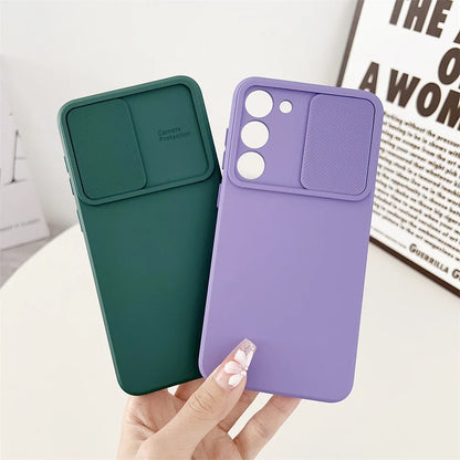 Slide Camera Protection Case Samsung S26 Edge S25 A16 A06 S24 S23 S22 S21 Ultra Plus Fe A34 A24 A14