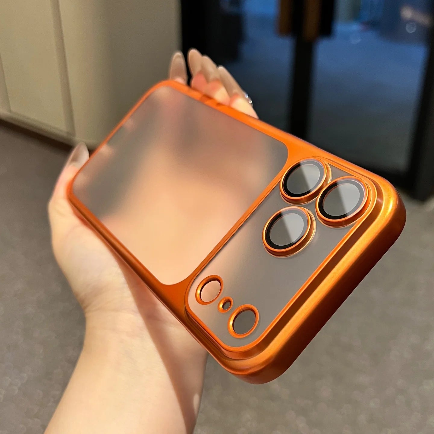Luxury Nano Matte Translucent Case Iphone 17 Air 16 15 14 13 12 Pro Max 17pro Rugged Pc Plating