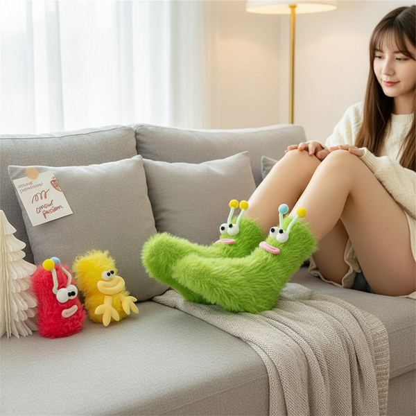 Cozy Little Monster Fuzzy Socks
