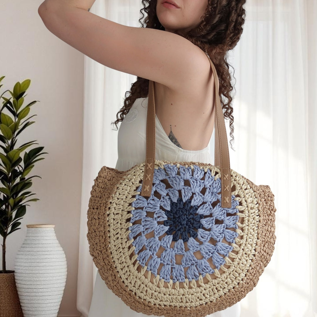 Callie Boho Woven Shoulder Bag