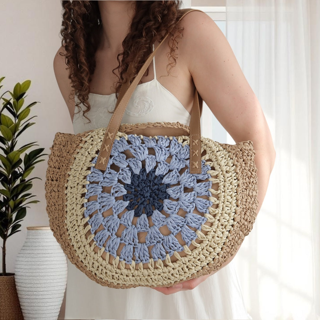 Callie Boho Woven Shoulder Bag