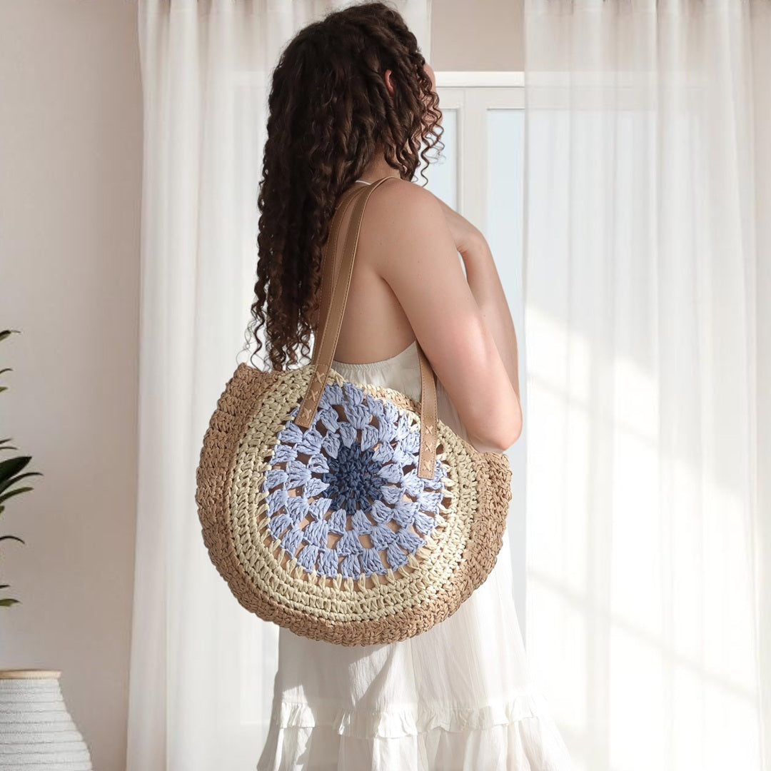 Callie Boho Woven Shoulder Bag