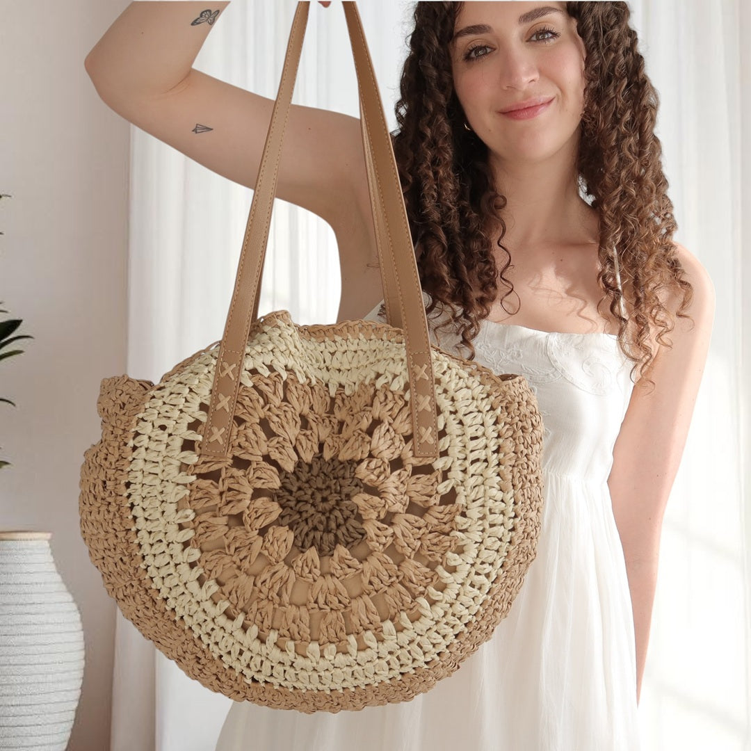 Callie Boho Woven Shoulder Bag